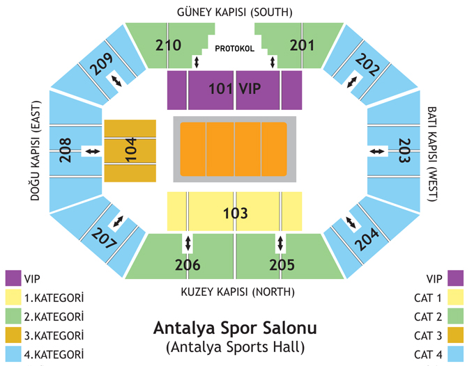 Antalya Arena plan miejsc wyjazdy | BP Gryf