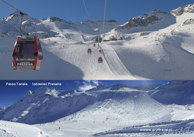 Passo del Tonale - Pontedilegno i lodowiec Presena 3000 m.